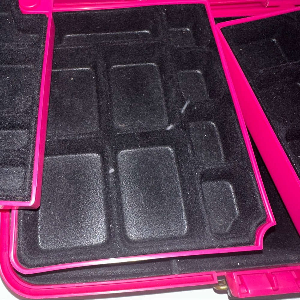 Vtg Caboodles 2420 Pink & Black Jewelry Case - Picture 4 of 11